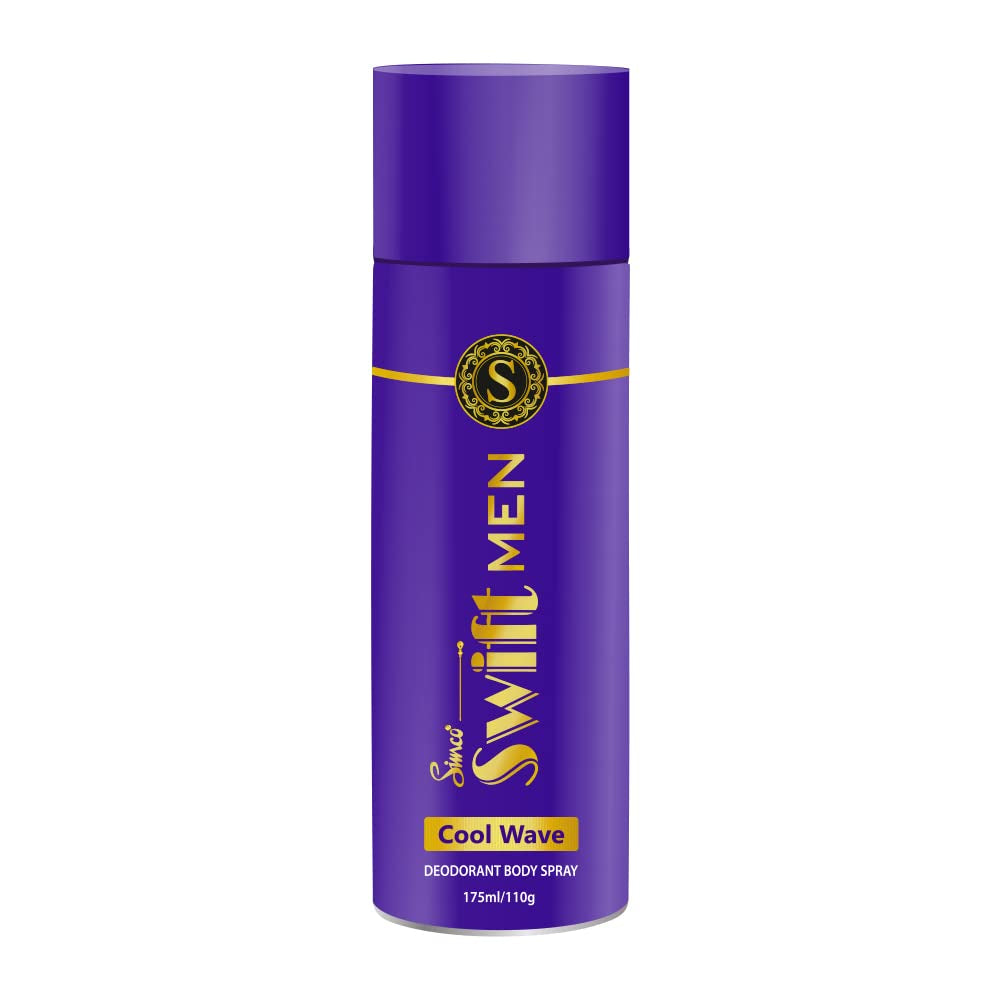 Swift Cool Wave Deodorant Body Spray (175 ml) | Best Deodorant Body Spray for Men | For Deep Impact Freshness & Long Lasting Fragrance