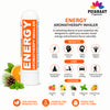 Pujahaat Natural Essential oil based Aromatherapy Nasal Inhaler Stick ENERGY, Made with 100% natural, therapeutic grade essential oils - Set of 2