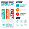 Pujahaat Natural Essential oil based Aromatherapy Nasal Inhaler Stick Mediation, Motivation, Focus Made with therapeutic grade essential oils- Set of 3