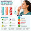 Pujahaat Natural Essential oil based Aromatherapy Nasal Inhaler Stick Mediation, Motivation, Focus Made with therapeutic grade essential oils- Set of 3