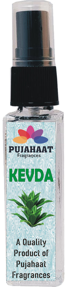 Pujahaat Set of 4 Perfume Attar Spray 8ml | itra/ittar Perfume | For Pooja/Personal Use Tulsi, Marigold, Kesar Chandan, Kevda