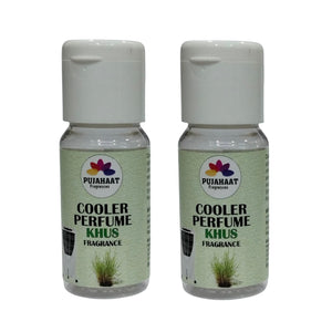 Pujahaat Khus Cooler Perfume/Aroma Diffuser Oil or Fragrance, Long Lasting Cooler Scent/Aroma Diffuser Fragrance Oil - Multipurpose Aroma Oil Perfume for Cooler - 25 ml each (2 X 25 ml)