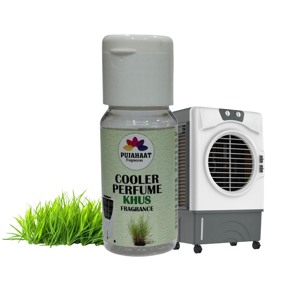 Pujahaat Khus Cooler Perfume/Aroma Diffuser Oil or Fragrance, Long Lasting Cooler Scent/Aroma Diffuser Fragrance Oil - Multipurpose Aroma Oil Perfume for Cooler - 25 ml each (2 X 25 ml)