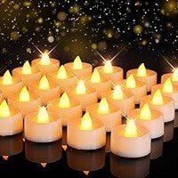 24 Pc Acrylic Flameless and Smokeless LED Tealight Candles || Battery Candles for Decoration Perfect for Diwali & Home Decor || Pack of 24 (Yellow)