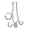 Bollywood Oxidized Elephant Silver Plated Handmade Designer Jewellery set/ Party wear/ Casual Oxidized choker necklace earrings Jhumka Afgani OS-5