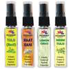 Pujahaat Set of 4 Perfume Attar Spray 8ml | itra/ittar Perfume | For Pooja/Personal Use Tulsi, Raatrani, Lemongrass, Neem Tulsi
