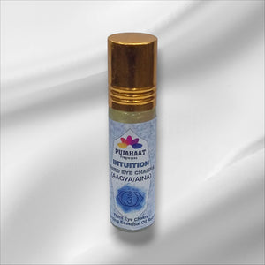 Pujahaat Third Eye Chakra Essential Oil Roll-On Blend | 6 ml/0.20 fl oz | Agya | Aromatherapy Oils for Chakra Balance