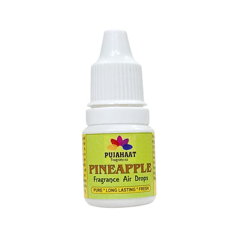 Pujahaat Premium Pineapple Fragrance Air drops Air freshener for room, bathroom, toilet, car, wardrobes -Pack of 2 (2 x 5ml)