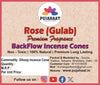 Rose / Gulab Fragrance Premium Backflow Incense Dhoop Cone | Scented Back Flow Smoke Cones | for Pooja, Rituals & Special Occasions, Smoke Fountain - 100 Gms