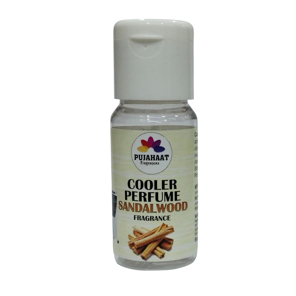 Pujahaat Sandalwood Cooler Perfume/Aroma Diffuser Oil or Fragrance, Long Lasting Cooler Scent/Aroma Diffuser Fragrance Oil - Multipurpose Aroma Oil Perfume for Cooler - 25 ml each (2 X 25 ml)