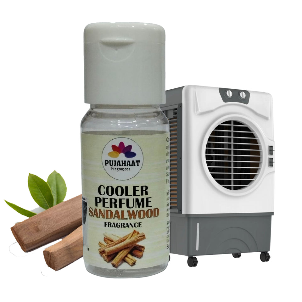 Pujahaat Sandalwood Cooler Perfume/Aroma Diffuser Oil or Fragrance, Long Lasting Cooler Scent/Aroma Diffuser Fragrance Oil - Multipurpose Aroma Oil Perfume for Cooler - 25 ml each (2 X 25 ml)