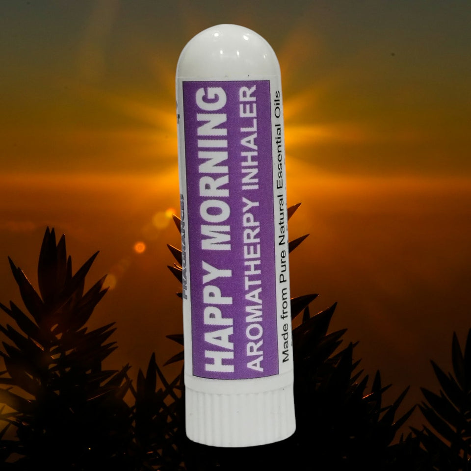 Pujahaat Natural Essential oil based Aromatherapy Nasal Inhaler Stick Relax, Breathe, Happy Morning Made with therapeutic grade essential oils- Set of 3