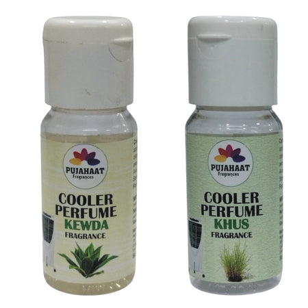 Pujahaat Khus, Kevda Cooler Perfume / Aroma Diffuser Oil or Fragrance, Long Lasting Cooler Scent/Aroma Diffuser Fragrance Oil - Multipurpose Aroma Oil Perfume for Cooler - 25 ml each (2 X 25 ml)