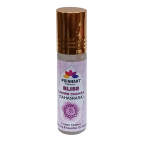 Pujahaat Crown Chakra Essential Oil Roll-On Blend | 6 ml/0.20 fl oz | Sahasrara | Aromatherapy Oils for Chakra Balance
