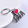 Metal I Love Papa Red Color Heart Zinc Alloy Metal Keyring Multicolor Keychain