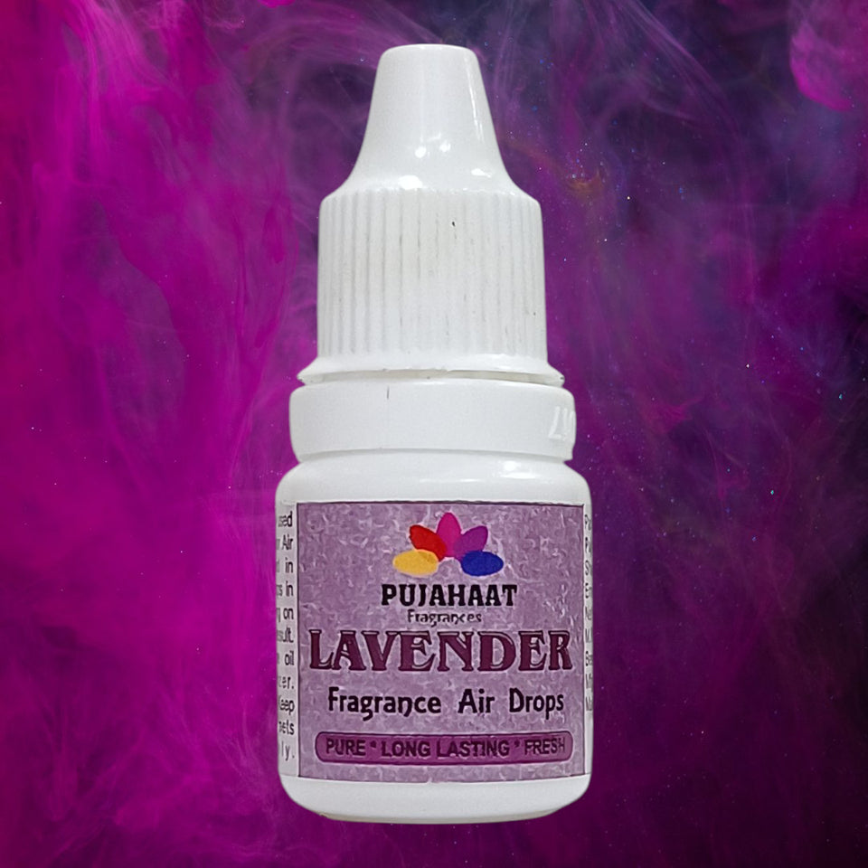 Pujahaat Premium Lavender Fragrance Air drops Air freshener for room, bathroom, toilet, car, wardrobes -Pack of 2 (2 x 5ml)