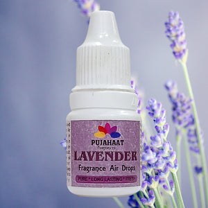 Pujahaat Premium Lavender Fragrance Air drops Air freshener for room, bathroom, toilet, car, wardrobes -Pack of 2 (2 x 5ml)
