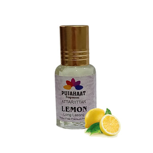 Pujahaat Raksha Bandhan Combo - Lemon Attar ( Alcohol-Free) 6ml & 7 Chakra Crystal Beads 8mm Rakhi