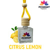 Car Perfume Hanging Pod 10ml Lemon Premium Fragrance by Pujahaat | High Diffusion with Premium Fragrance Oils in Glass Bottle with Wooden Diffuser Lid | Long Lasting | Lasts Up to 45 Days - Lemon