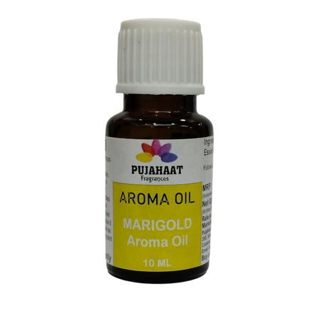 Pujahaat Marigold (Genda) Aroma Oil for Aromatherapy oils, Oil for diffusers, Humidifier oils, Oil Burners, Spa and Air Purifier 10ml Each, Marigold - Set of 2 (2 x 10 ml)