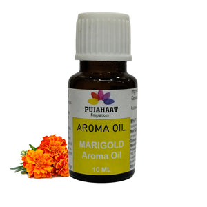 Pujahaat Marigold (Genda) Aroma Oil for Aromatherapy oils, Oil for diffusers, Humidifier oils, Oil Burners, Spa and Air Purifier 10ml Each, Marigold - Set of 2 (2 x 10 ml)