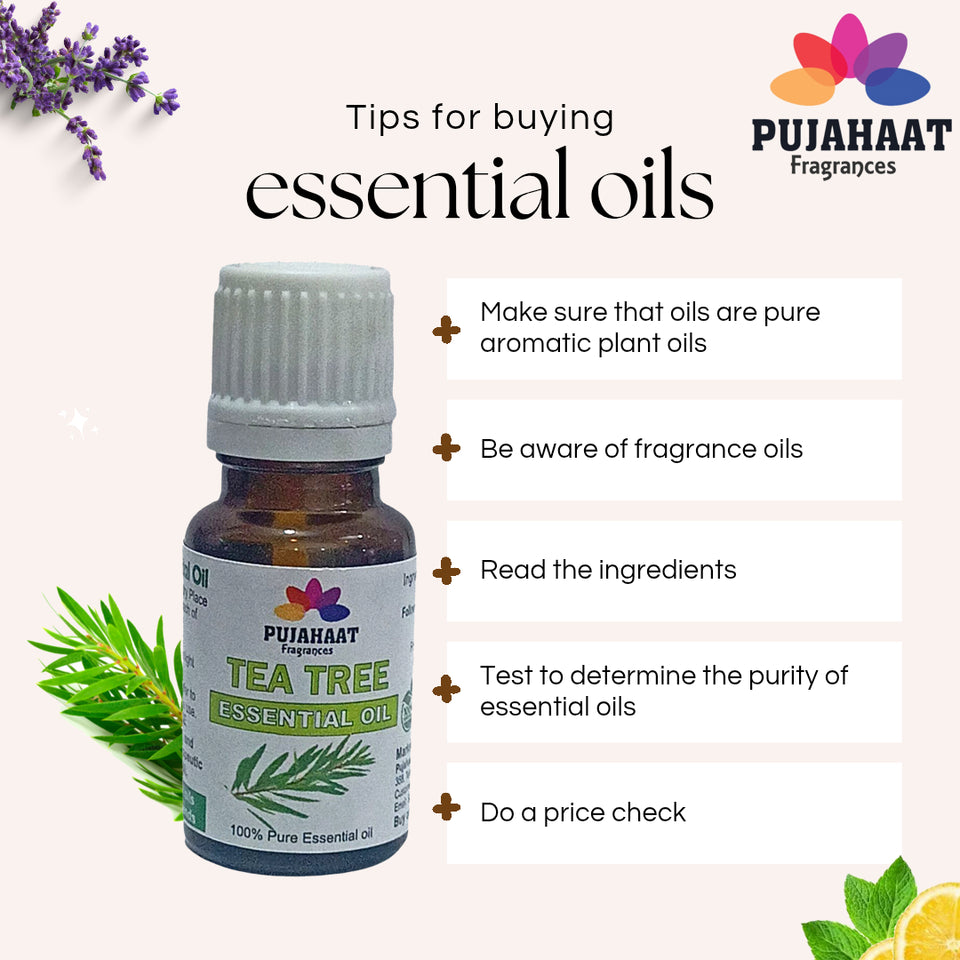 Pujahaat Tea Tree Essential Oil For Hair, Face, Acne Care, Dandruff, Antibacterial & Skin Healing- 100% Pure, Natural and Undiluted - 15 ml