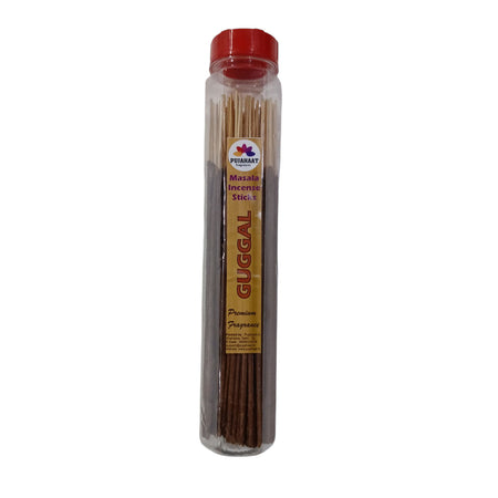 Pujahaat Premium Scented Incense Stick Masala Agarbatti | No Charcoal Incense Sticks, 100% Herbal Fragrance Agarbatti, 0% Sulphates - Guggal Fragrance