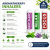 Pujahaat Natural Essential oil based Aromatherapy Nasal Inhaler Stick Relax, Deep Sleep, Focus Made with therapeutic grade essential oils- Set of 3