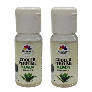 Pujahaat Kewda Cooler Perfume/Aroma Diffuser Oil or Fragrance, Long Lasting Cooler Scent/Aroma Diffuser Fragrance Oil - Multipurpose Aroma Oil Perfume for Cooler - 25 ml each (2 X 25 ml)