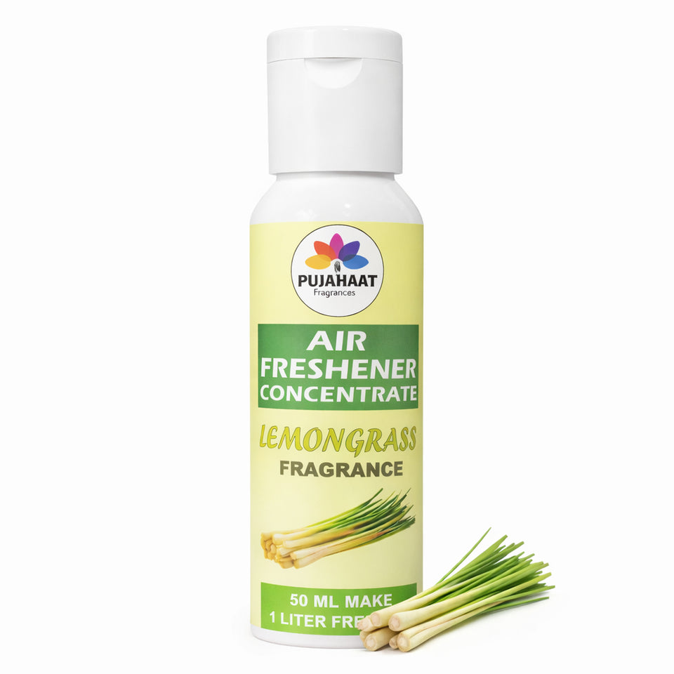 Green Apple, Orange, Lemongrass Air Freshener Concentrate Set of 3 (50ml Each) Makes 1 Liter Each | Long Lasting Room Freshener Liquid | Fragrance Combo for Home, Office, Car | Alcohol-Free Premium Fragrance by Pujahaat