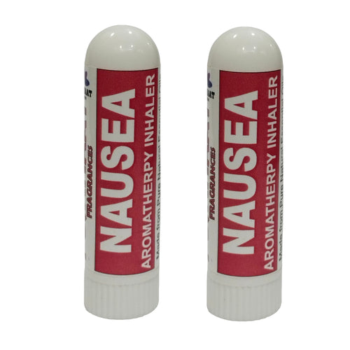 Pujahaat Natural Essential oil based Aromatherapy Nasal Inhaler Stick NAUSEA, Made with 100% natural, therapeutic grade essential oils - Set of 2