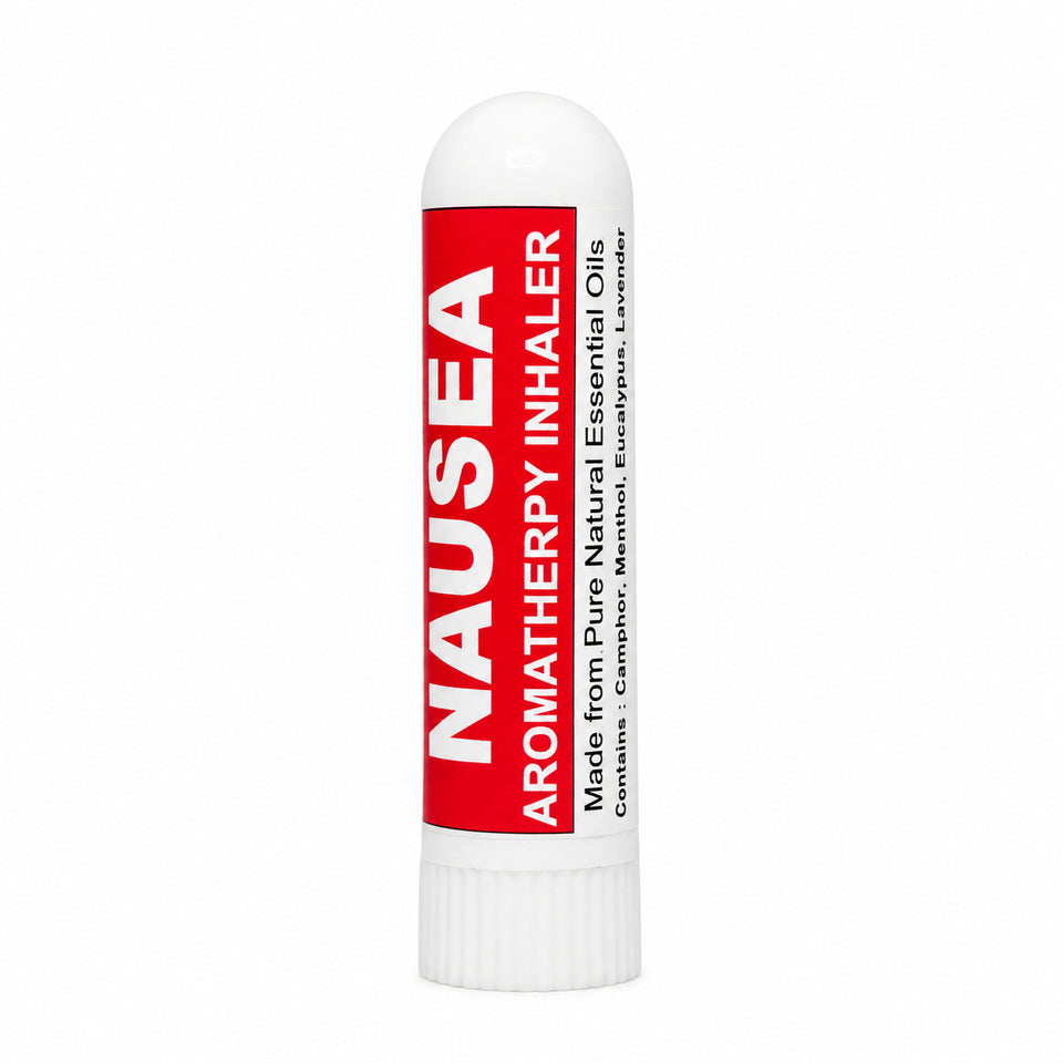 Pujahaat Natural Essential oil based Aromatherapy Nasal Inhaler Stick NAUSEA, Made with 100% natural, therapeutic grade essential oils - Set of 2
