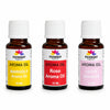 Pujahaat Lotus, Rose and Marigold Aroma Oil for Aromatherapy oils, Oil for diffusers, Humidifier oils, Oil Burners, Spa and Air Purifier 10ml Each - Set of 3 (3 x 10 ml) AO9