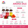 Pujahaat Lotus, Rose and Marigold Aroma Oil for Aromatherapy oils, Oil for diffusers, Humidifier oils, Oil Burners, Spa and Air Purifier 10ml Each - Set of 3 (3 x 10 ml) AO9