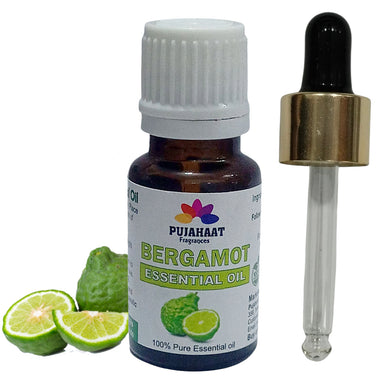 Pujahaat Bergamot Essential oil for Skin, Hair and Stress Relief, Pure, Natural and Therapeutic Grade Essential Oil- Vegan & Cruelty free - 15 ml