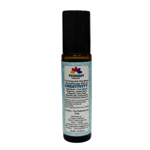 Pujahaat Creativity Aromatherapy Roll-on | Blend of pure & natural Essential Oils | Helps in focusing on reducing over thinking and creative blocks | Crafted by Certified Aromatherapists 10ml/0.33 fl oz - Creativity Roll-on