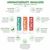 Pujahaat Natural Essential oil based Aromatherapy Nasal Inhaler Stick Breathe, Energy, Focus Made with therapeutic grade essential oils- Set of 3