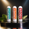 Pujahaat Natural Essential oil based Aromatherapy Nasal Inhaler Stick Breathe, Energy, Focus Made with therapeutic grade essential oils- Set of 3