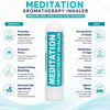 Pujahaat Natural Essential oil based Aromatherapy Nasal Inhaler Stick MEDITATION, Made with 100% natural, therapeutic grade essential oils - Set of 2