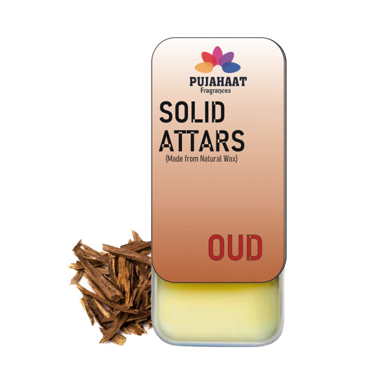 Pujahaat Musk (Kasturi)| Oud Combo Premium Fragrance | Solid Attar for Men & Women | Alcohol Free | Strong lasting fragrance - Oud | Musk (Kasturi)