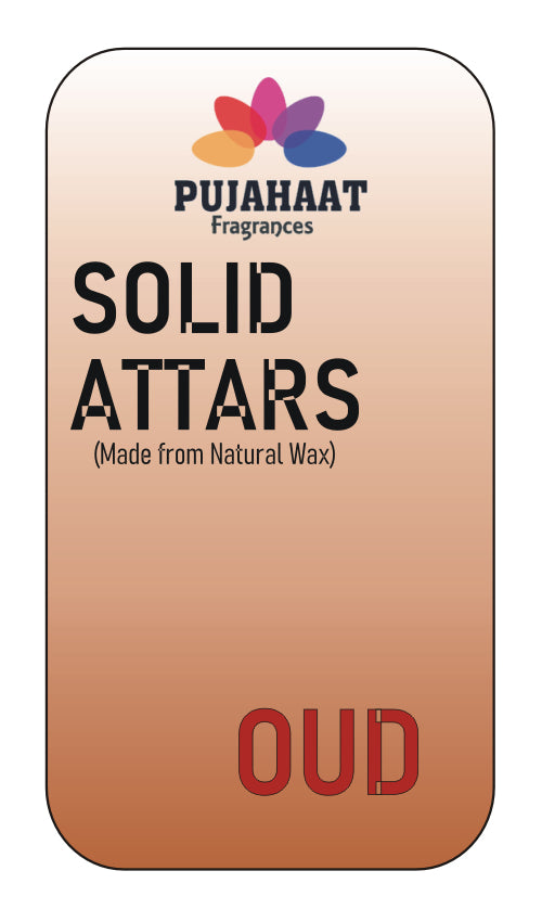Pujahaat Oud Premium Fragrance | Solid Attar for Men & Women | Alcohol Free | Strong lasting fragrance - Oud