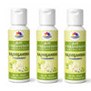 Three bottles of Pujahaat Air Freshener Concentrate with Rajnigandha fragrance on a white background.