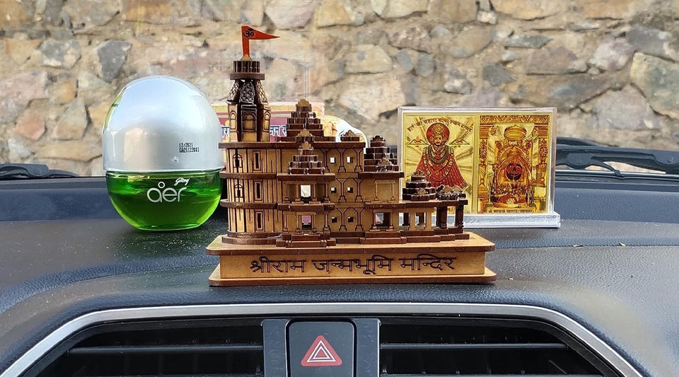 Handmade Wooden Shri Ram mandir Ayodhya 3D Wood Tempal for Home Decoration, Office, and Gift ! Full Polished Shri Ram Janmbhoomi Temple 3D Model Ideal