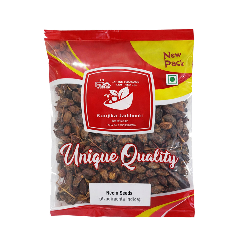 Kunjika Jadibooti Neem Niboli - Azadirachta Indica Seeds - Neem Seeds - 100 gms