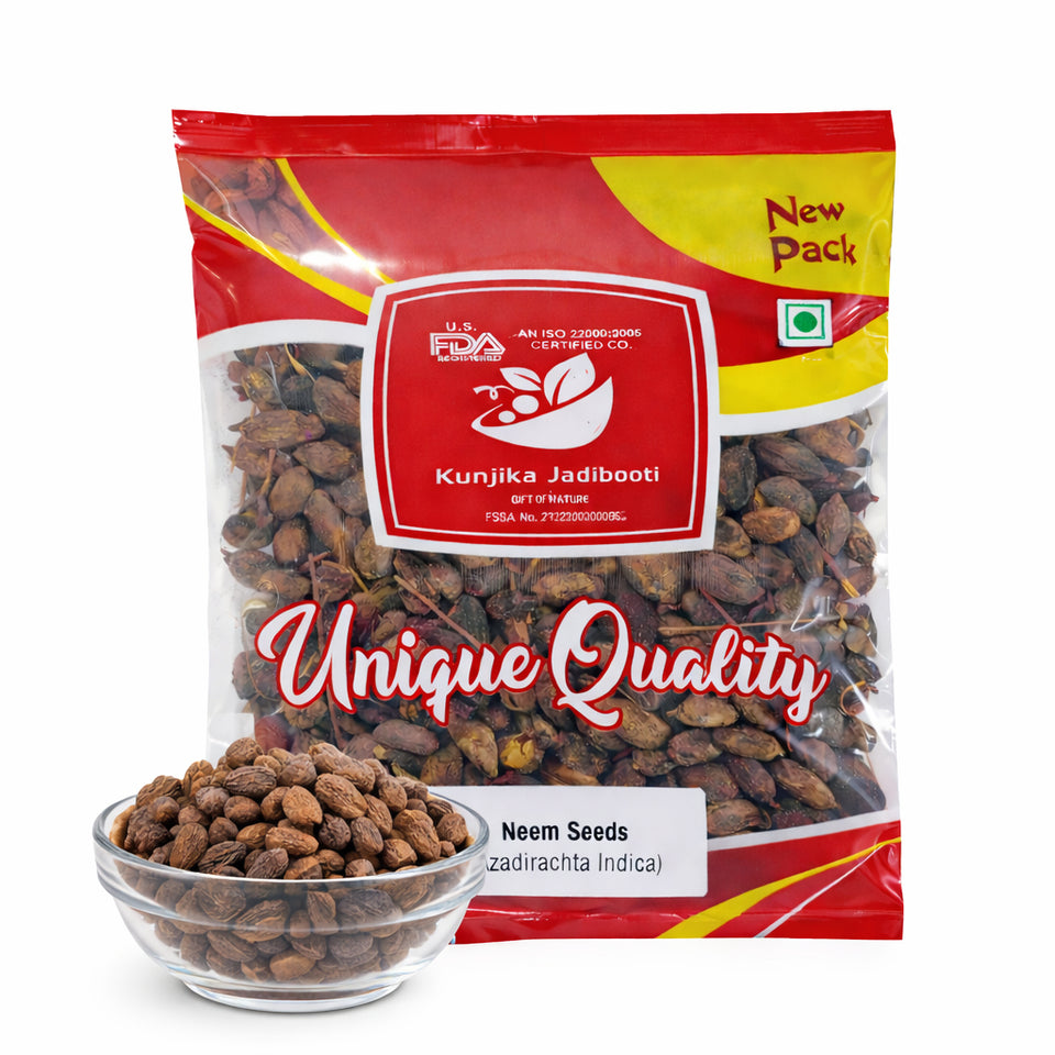 Kunjika Jadibooti Neem Niboli - Azadirachta Indica Seeds - Neem Seeds - 100 gms