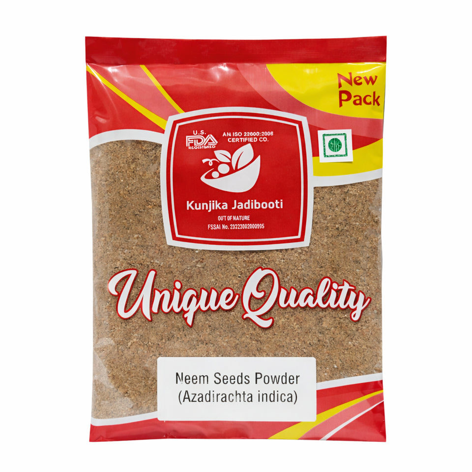 Kunjika Jadibooti Neem Niboli Powder- Azadirachta Indica Seeds - Neem Seeds Powder- 100 gms