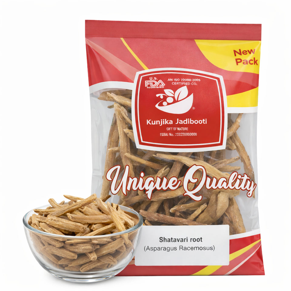 Kunjika Jadibooti Shatavari Yellow Root - Asparagus Racemosus - Satawar - Satawari - 100gm