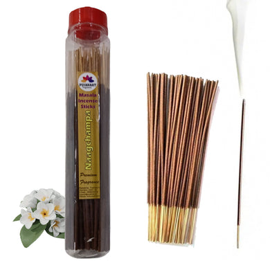 Pujahaat Premium Scented Incense Stick Masala Agarbatti | No Charcoal Incense Sticks, 100% Herbal Fragrance Agarbatti, 0% Sulphates - Nagchampa Fragrance