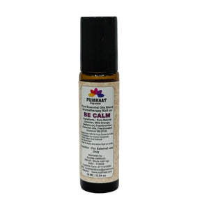 Pujahaat Be Calm Aromatherapy Roll-on | Blend of pure & natural Essential Oils | Clarity | Calms Down Nerves | Crafted by Certified Aromatherapists 10ml/0.33 fl oz - Be Calm Roll-on