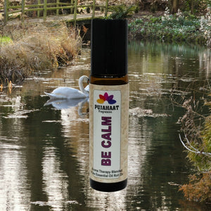 Pujahaat Be Calm Aromatherapy Roll-on | Blend of pure & natural Essential Oils | Clarity | Calms Down Nerves | Crafted by Certified Aromatherapists 10ml/0.33 fl oz - Be Calm Roll-on
